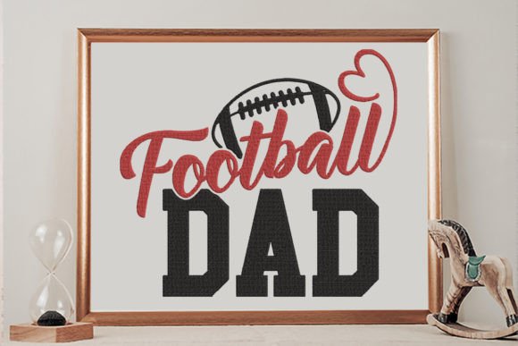 Football Dad Embroidery Design